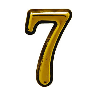 Купить аллюр цифра дверная  пластик "7" золото в Гомеле в магазине Бастион